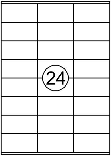 Etiket A4  70x 36mm Quantore ds/2400