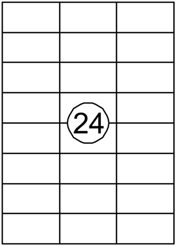 Etiket A4  70x 37mm Quantore  ds/2400