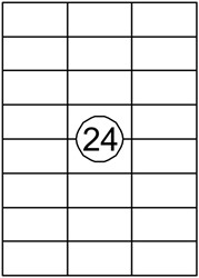 Etiket Rillstab 70x37mm 2400st