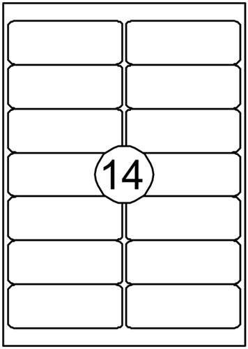 Etiket A4  99,1x 38,1mm Quantore ds/1400