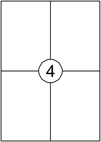 Etiket A4 105x148mm Quantore ds/400
