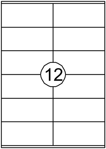 Etiket A4 105x 48mm Quantore ds/1200