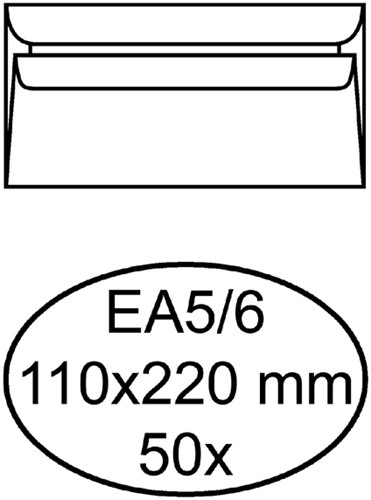 Enveloppen bank 110x220mm Quantore zelfklevend pk/50