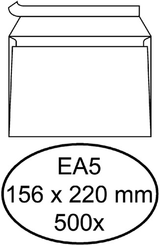 Enveloppen bank 156x220mm Quantore zelfklevend ds/500