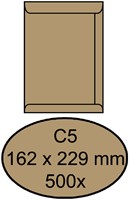 Enveloppen akte 162x229mm Quantore bruin ds/500