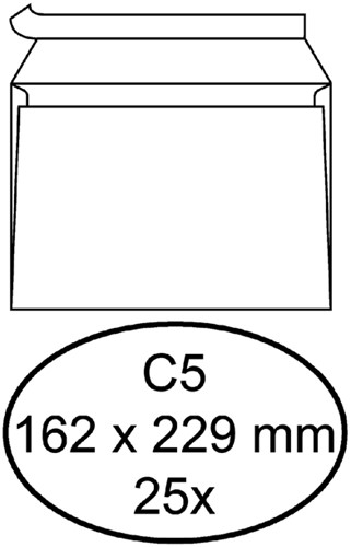Enveloppen bank 162x229mm Quantore zelfklevend pk/25