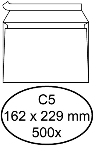 Enveloppen bank 162x229mm Quantore zelfklevend ds/500