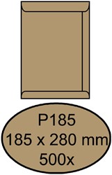 Enveloppen akte 185x280mm Quantore P185 bruin ds/500