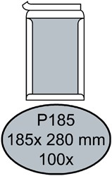 Enveloppen bordrug 185x280mm P185 wit ds/100