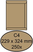 Enveloppen akte 229x324mm Quantore bruin ds/250