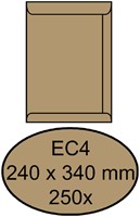 Enveloppen akte 240x340mm Quantore bruin ds/250