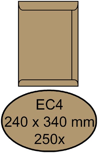 Enveloppen akte 240x340mm Quantore bruin ds/250
