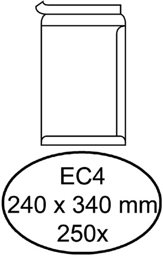 Enveloppen akte 240x340mm Hermes zelfklevend ds/250