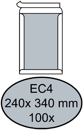 Enveloppen bordrug 240x340mm wit ds/100