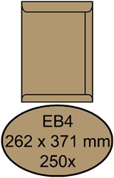Enveloppen akte 262x371mm Quantore bruin ds/250