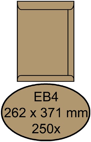Enveloppen akte 262x371mm Quantore bruin ds/250
