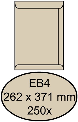 Enveloppen akte 262x371mm Quantore creme ds/250