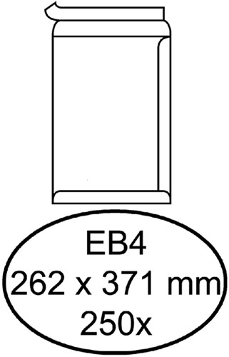 Enveloppen akte 262x371mm Quantore zelfklevend ds/250