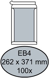 Enveloppen bordrug 262x371mm wit ds/100