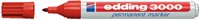 Viltstift edding 3000 rond rood 1.5-3mm blister pk/4-2