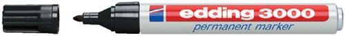 Viltstift edding 3000 rond zwart 1.5-3mm blister pk/4-2