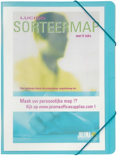 Sorteermap Jalema Lucido 6-vaks blauw