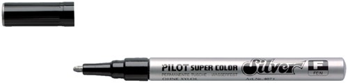 Viltstift Pilot Super Color F zilver