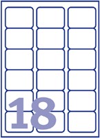 Etiket A4  63,5x 46,6mm L6025REV-25 afneembaar ds/450-2