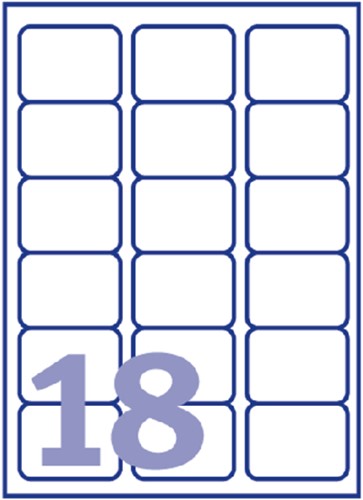 Etiket A4  63,5x 46,6mm Avery J8161-40 inkjet ds/720-2