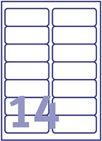 Etiket A4  99,1x 38,1mm Avery L7063-20 heavy duty pk/280-2