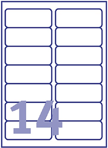 Etiket A4  99,1x 38,1mm Avery L7063-20 heavy duty pk/280-2