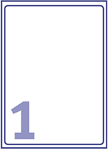 Etiket A4 199,6x289,1mm Avery J8167-25 inkjet ds/25-2