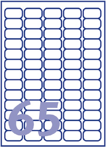 Etiket A4  38,1x 21,2mm Avery J8651-25 inkjet ds/625-2
