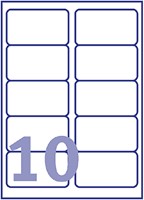 Etiket A4  99,1x 57mm Avery J8173-10 inkjet ds/100-2