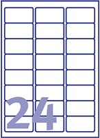 Etiket A4  63,5x 33,9mm Avery J8159-25 inkjet ds/600-2