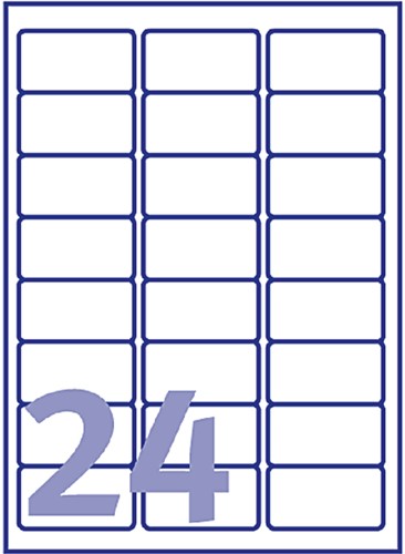 Etiket A4  63,5x 33,9mm Avery J8159-25 inkjet ds/600-2
