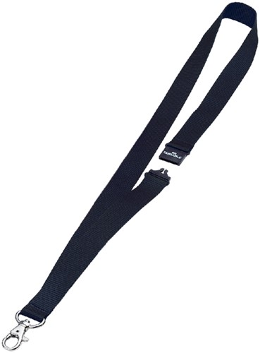Textielkoord Durable 8137 44cm met veerhaak zwart