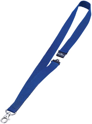 Textielkoord Durable 8137 44cm met veerhaak donkerblauw