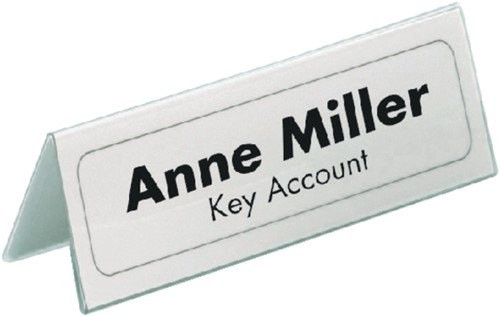 Tafelnaambord Durable 8050 61x150mm transparant 