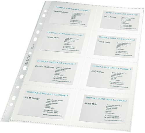 Showtas Leitz visitekaart A4 PP transparant pk/10