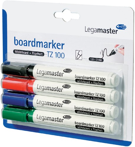 Viltstift Lega TZ100 whitebord 4 kleuren