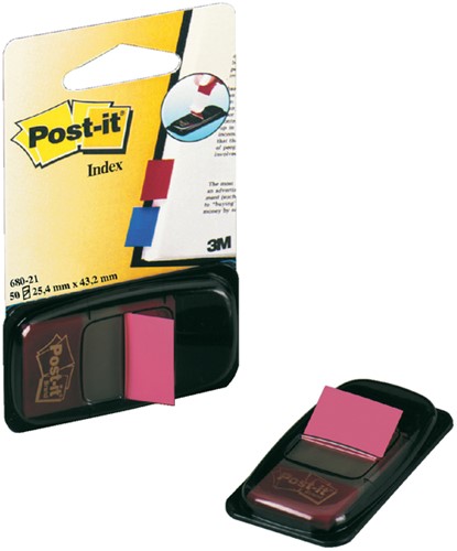 Post-it Indextabs fluor 680-21 rose pk/50