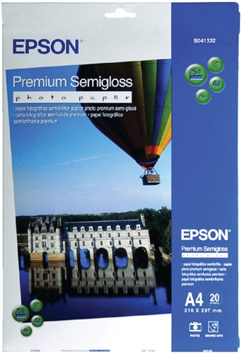 Inktjetpapier Epson A4 251g premium semi glossy pk/20