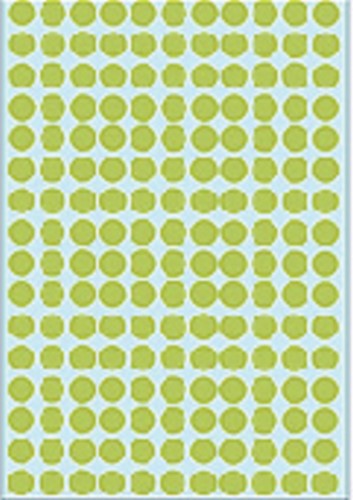 Etiket rond  8mm groen 2215 ds/5632-3