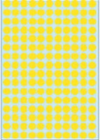 Etiket rond  8mm geel 2211 ds/5632-2