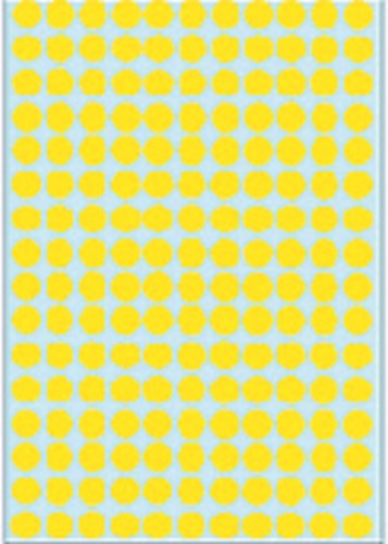 Etiket rond  8mm geel 2211 ds/5632-2
