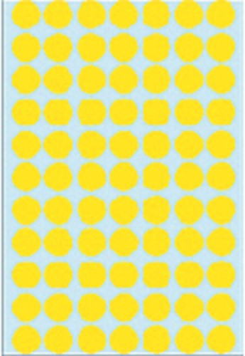 Etiket rond 13mm geel 2231 ds/2464-3