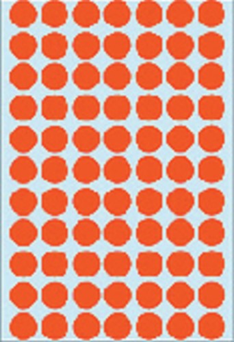 Etiket rond 13mm rood 2232 ds/2464-3