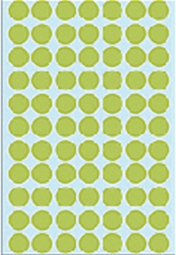 Etiket rond 13mm groen 2235 ds/2464-3
