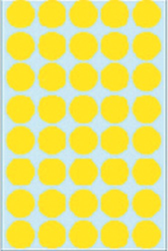 Etiket rond 19mm geel Herma 2251 ds/1280-3